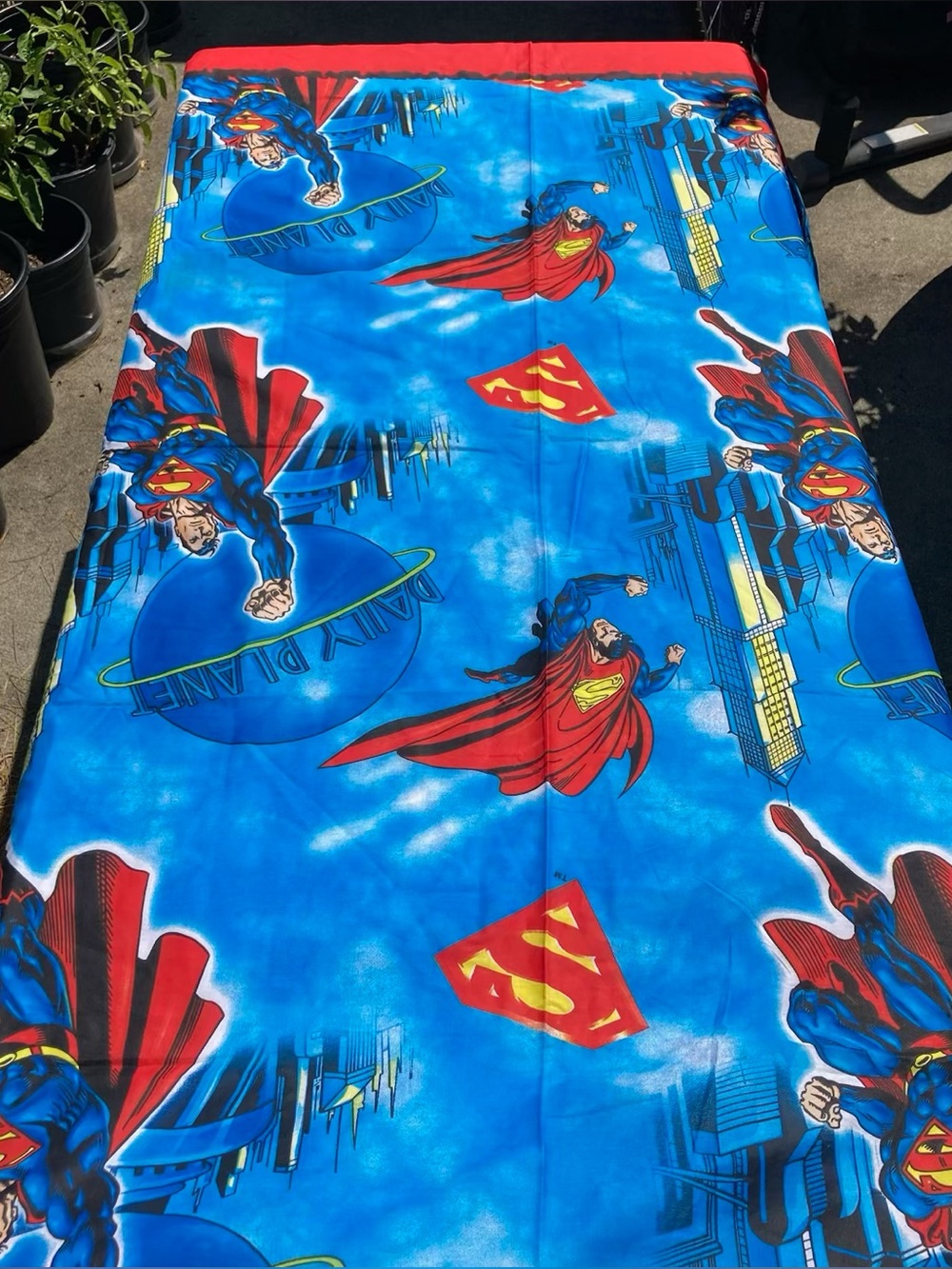 DC Comics Superman Twin Flat Sheet 22682 Cotton Polyester Vintage